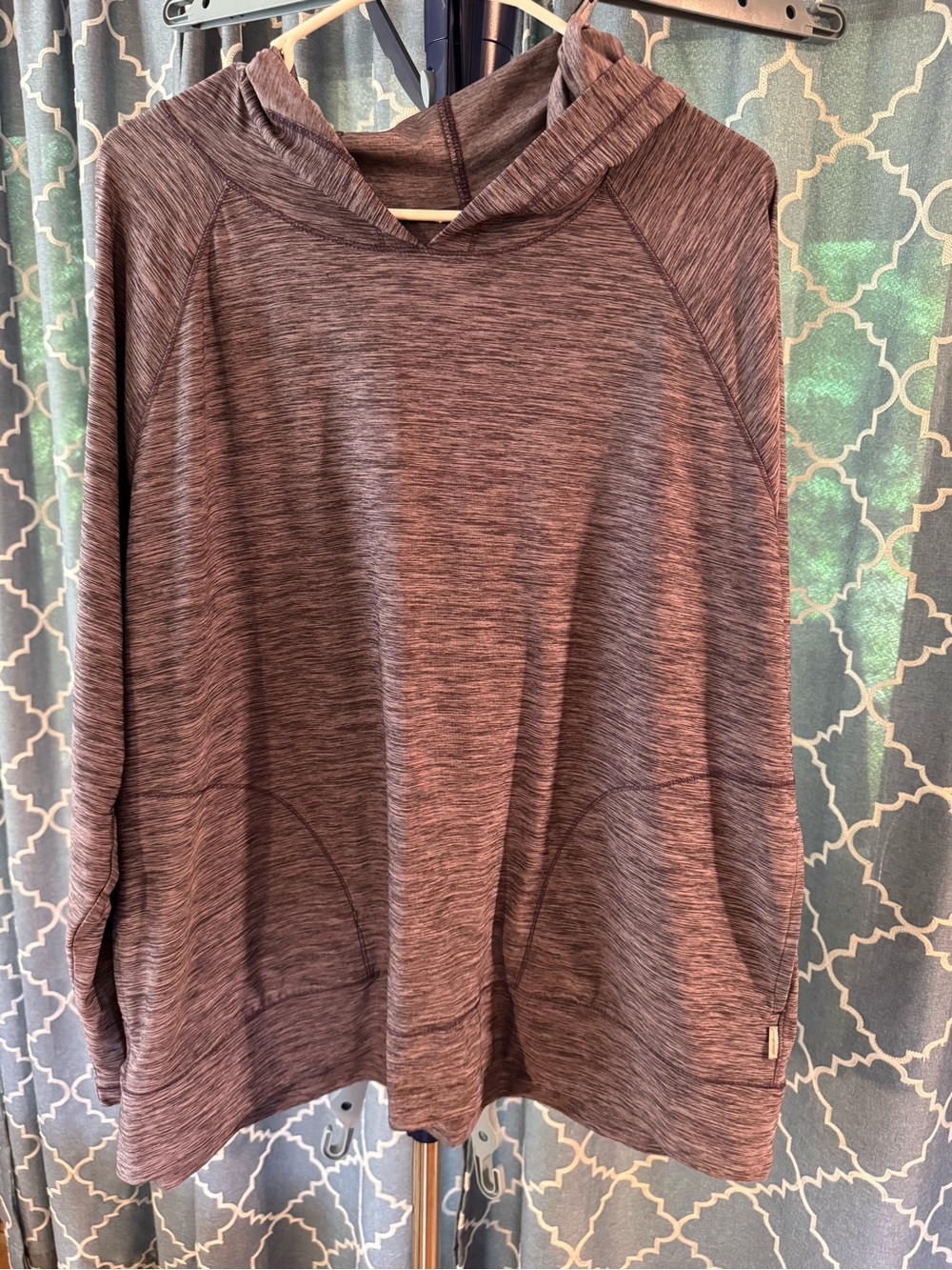 Columbia Women’s Light Blue Columbia and Purple Eddie Bauer Hood Performance Top - Picture 7 of 10
